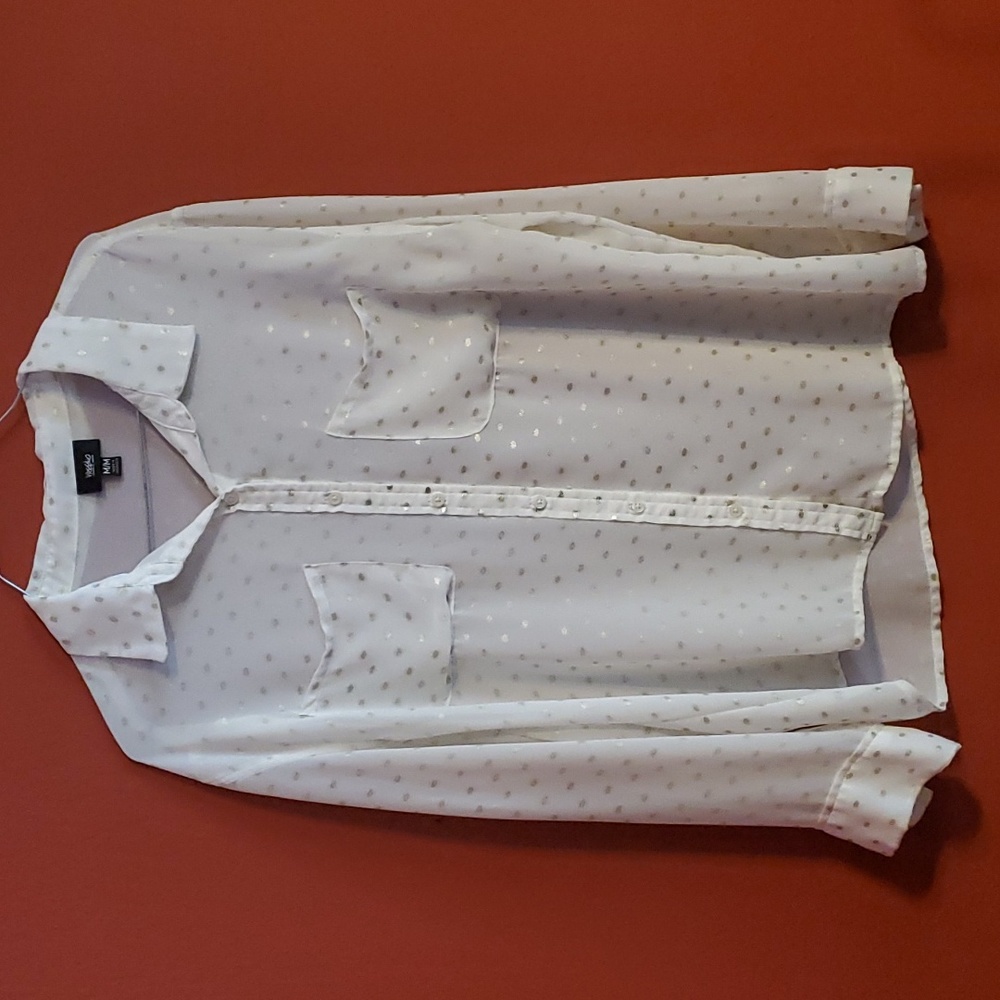Massimo sheer women's blouse size medium